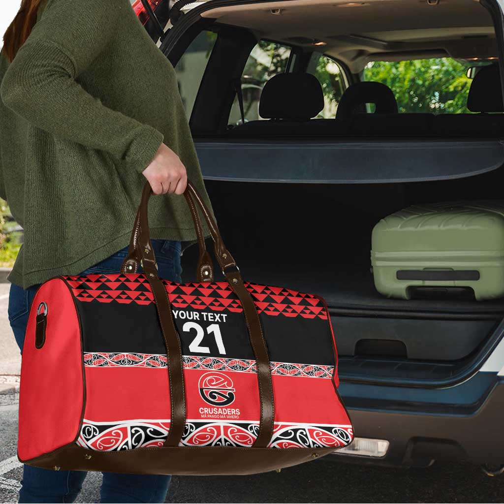 New Zealand Rugby Pacific Custom Travel Bag Whatumoana Maori Kowhaiwhai Pattern - Aussie Hoodie