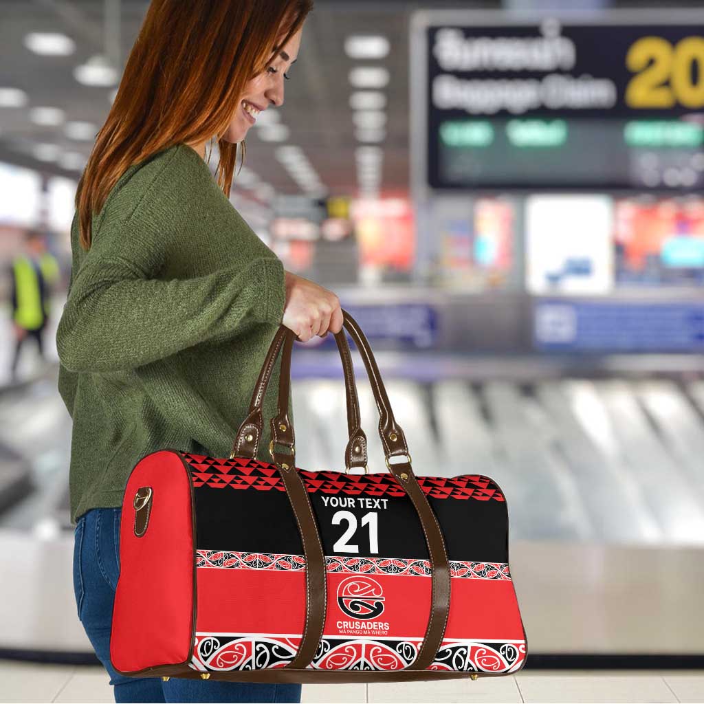 New Zealand Rugby Pacific Custom Travel Bag Whatumoana Maori Kowhaiwhai Pattern - Aussie Hoodie