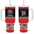 New Zealand Rugby Pacific Custom Tumbler With Handle Whatumoana Maori Kowhaiwhai Pattern
