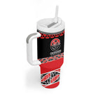 New Zealand Rugby Pacific Custom Tumbler With Handle Whatumoana Maori Kowhaiwhai Pattern