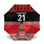 New Zealand Rugby Pacific Custom Umbrella Whatumoana Maori Kowhaiwhai Pattern - Aussie Hoodie