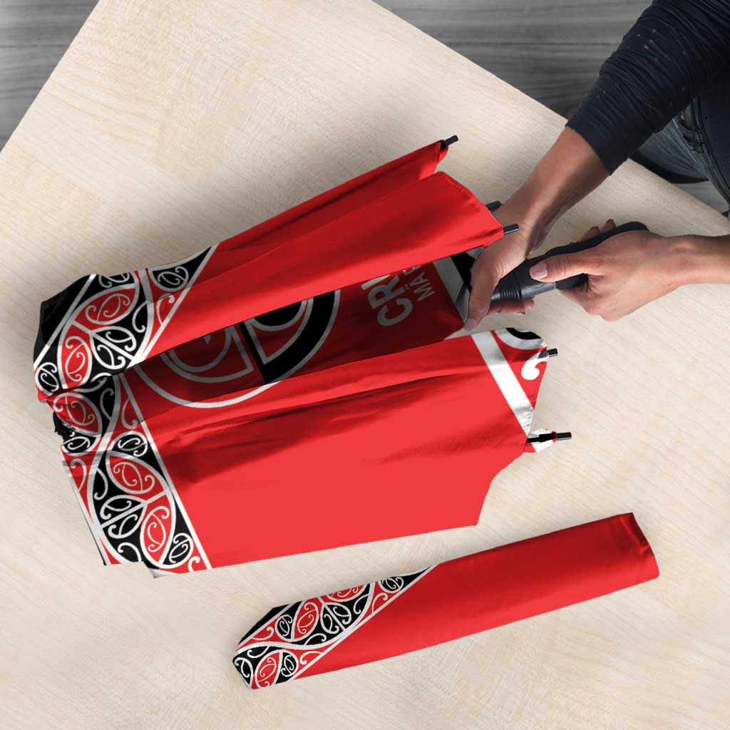 New Zealand Rugby Pacific Custom Umbrella Whatumoana Maori Kowhaiwhai Pattern - Aussie Hoodie