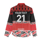 New Zealand Rugby Pacific Custom Women Casual Shirt Whatumoana Maori Kowhaiwhai Pattern