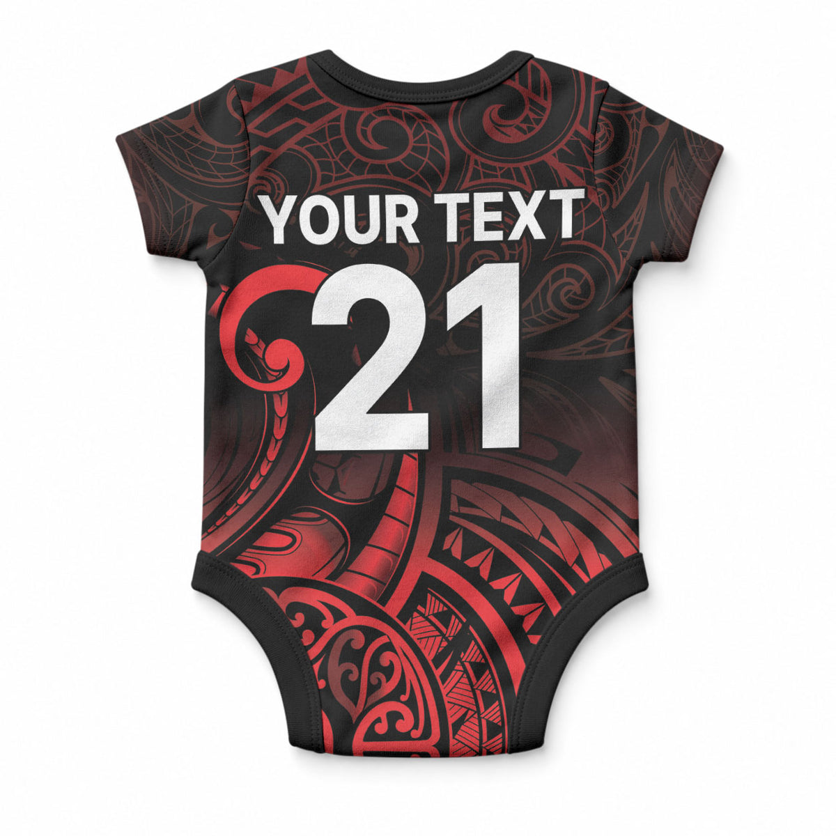 New Zealand Maori Rugby Pacific Custom Baby Onesie Whatumoana Maori Tribal Tattoo
