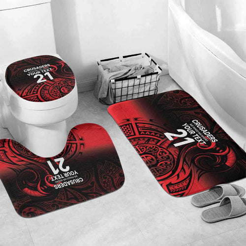 New Zealand Rugby Pacific Custom Bathroom Set Whatumoana Maori Tribal Tattoo - Aussie Hoodie