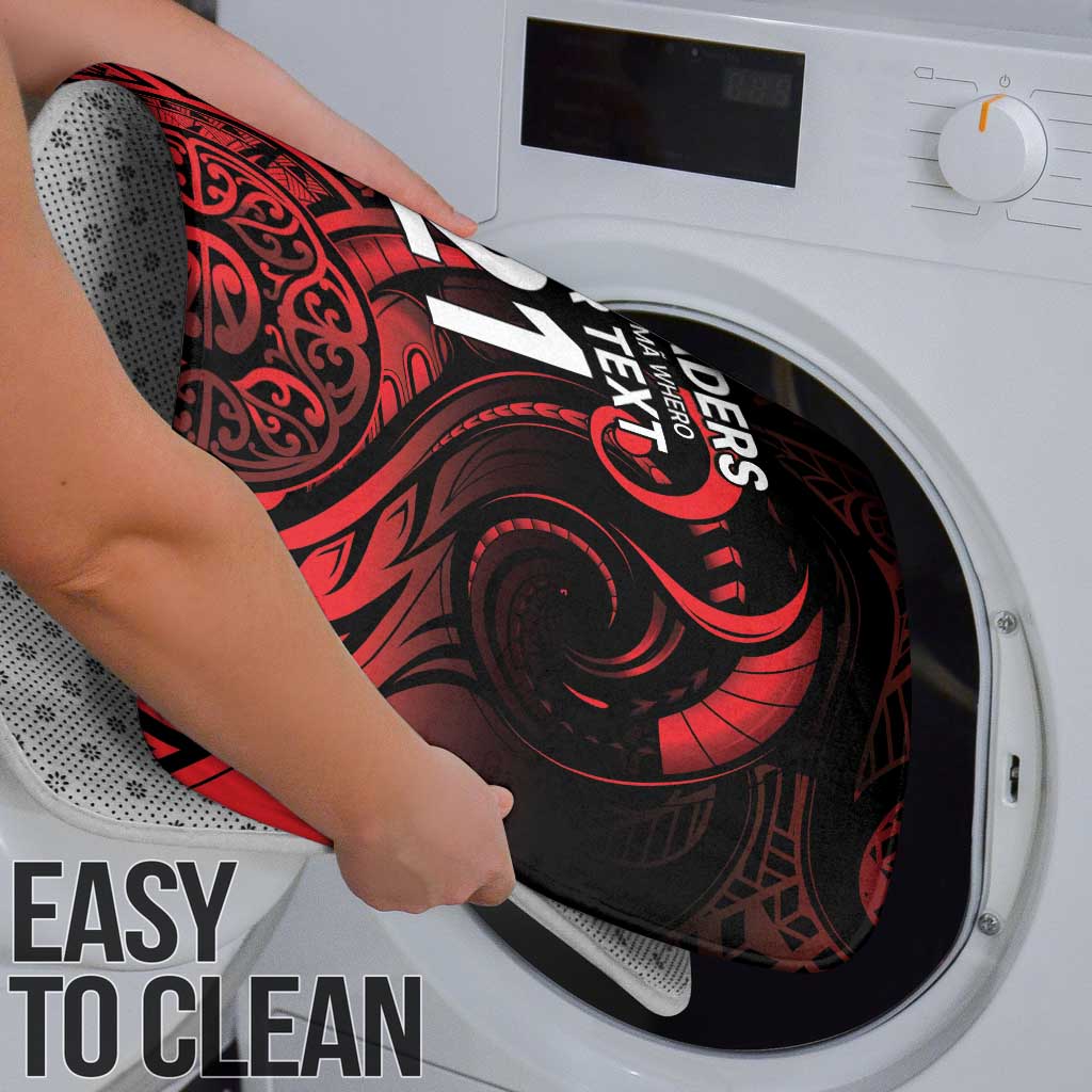 New Zealand Rugby Pacific Custom Bathroom Set Whatumoana Maori Tribal Tattoo - Aussie Hoodie