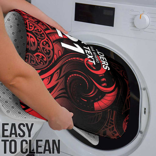 New Zealand Rugby Pacific Custom Bathroom Set Whatumoana Maori Tribal Tattoo - Aussie Hoodie