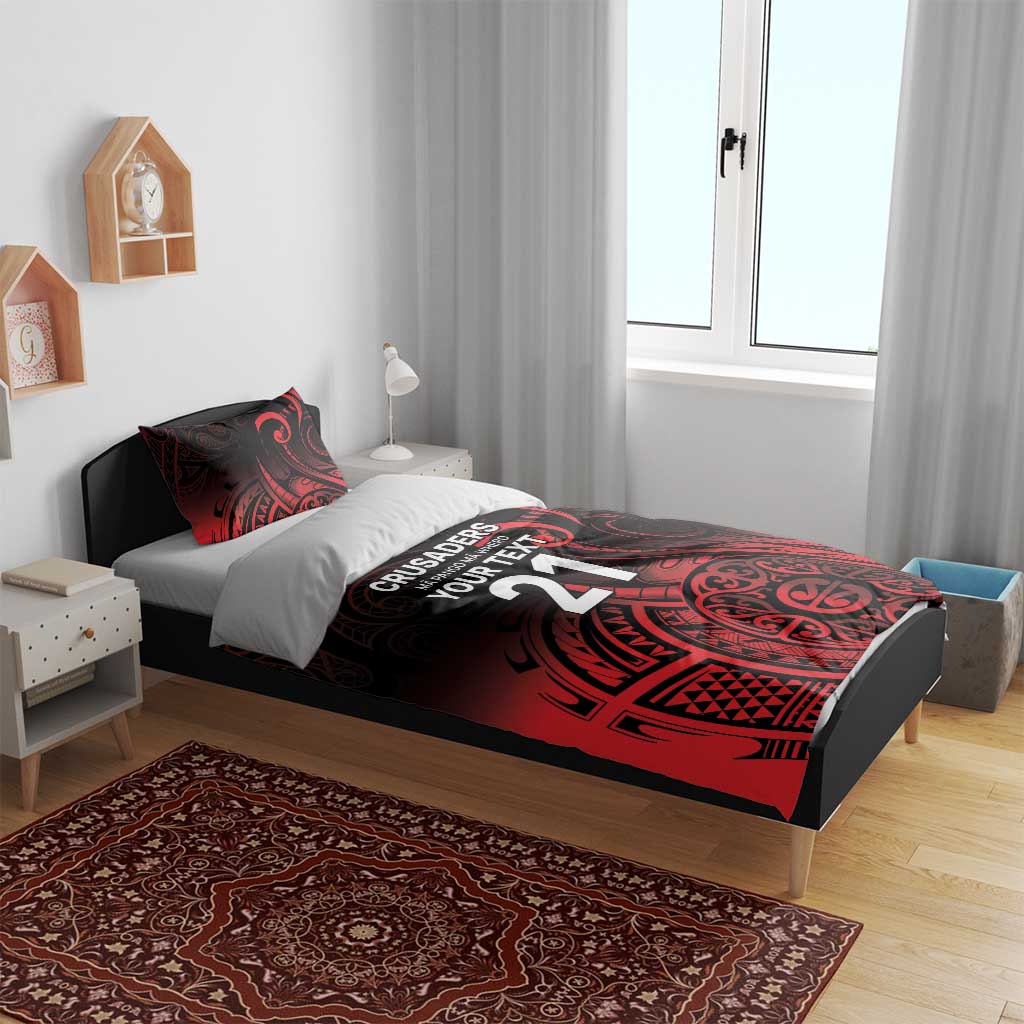 New Zealand Rugby Pacific Custom Bedding Set Whatumoana Maori Tribal Tattoo