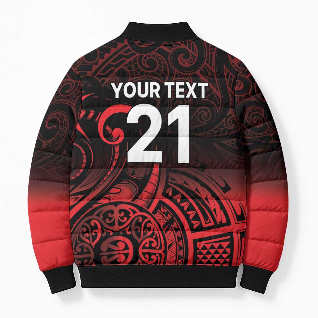 New Zealand Rugby Pacific Custom Bomber Puffer Jacket Whatumoana Maori Tribal Tattoo - Aussie Hoodie