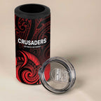 New Zealand Rugby Pacific Custom 4 in 1 Can Cooler Tumbler Whatumoana Maori Tribal Tattoo