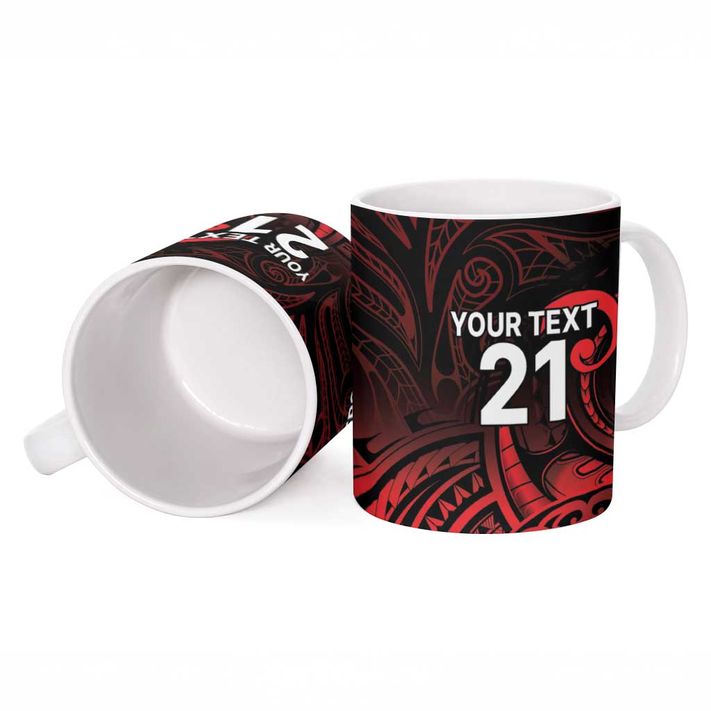 New Zealand Rugby Pacific Custom Ceramic Mug Whatumoana Maori Tribal Tattoo - Aussie Hoodie
