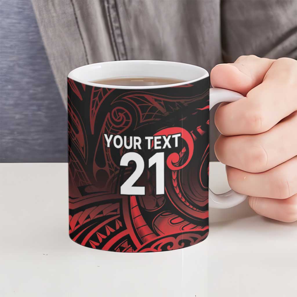 New Zealand Rugby Pacific Custom Ceramic Mug Whatumoana Maori Tribal Tattoo - Aussie Hoodie