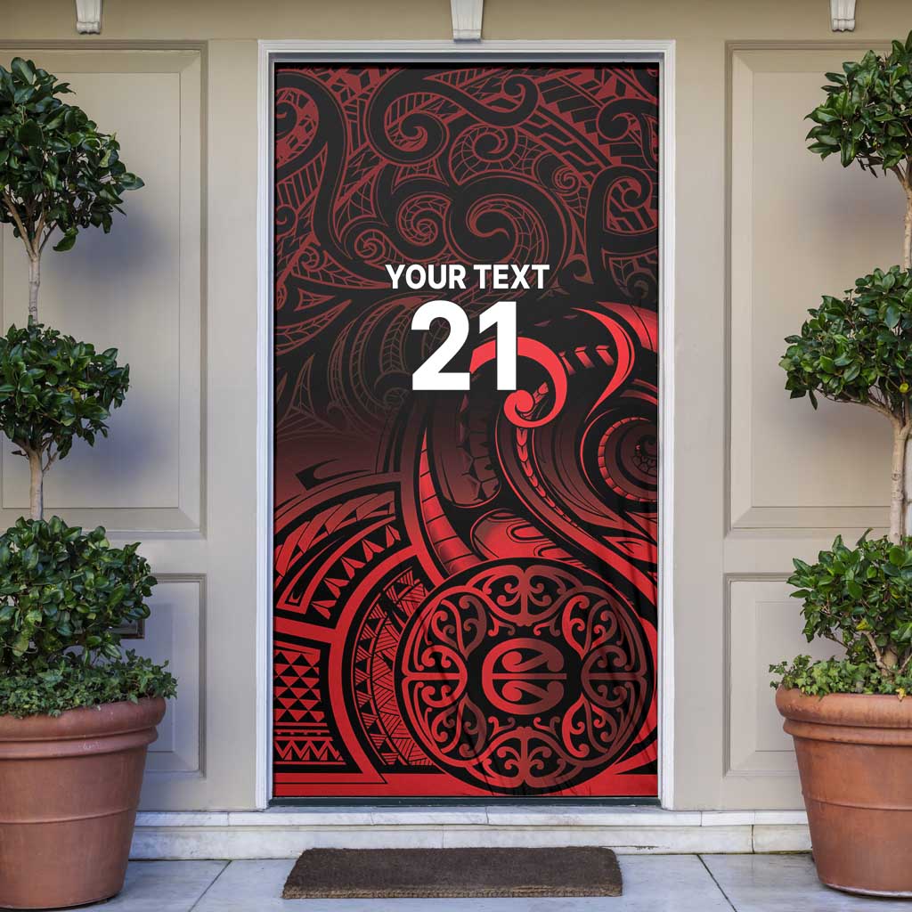 New Zealand Rugby Pacific Custom Door Cover Whatumoana Maori Tribal Tattoo - Aussie Hoodie