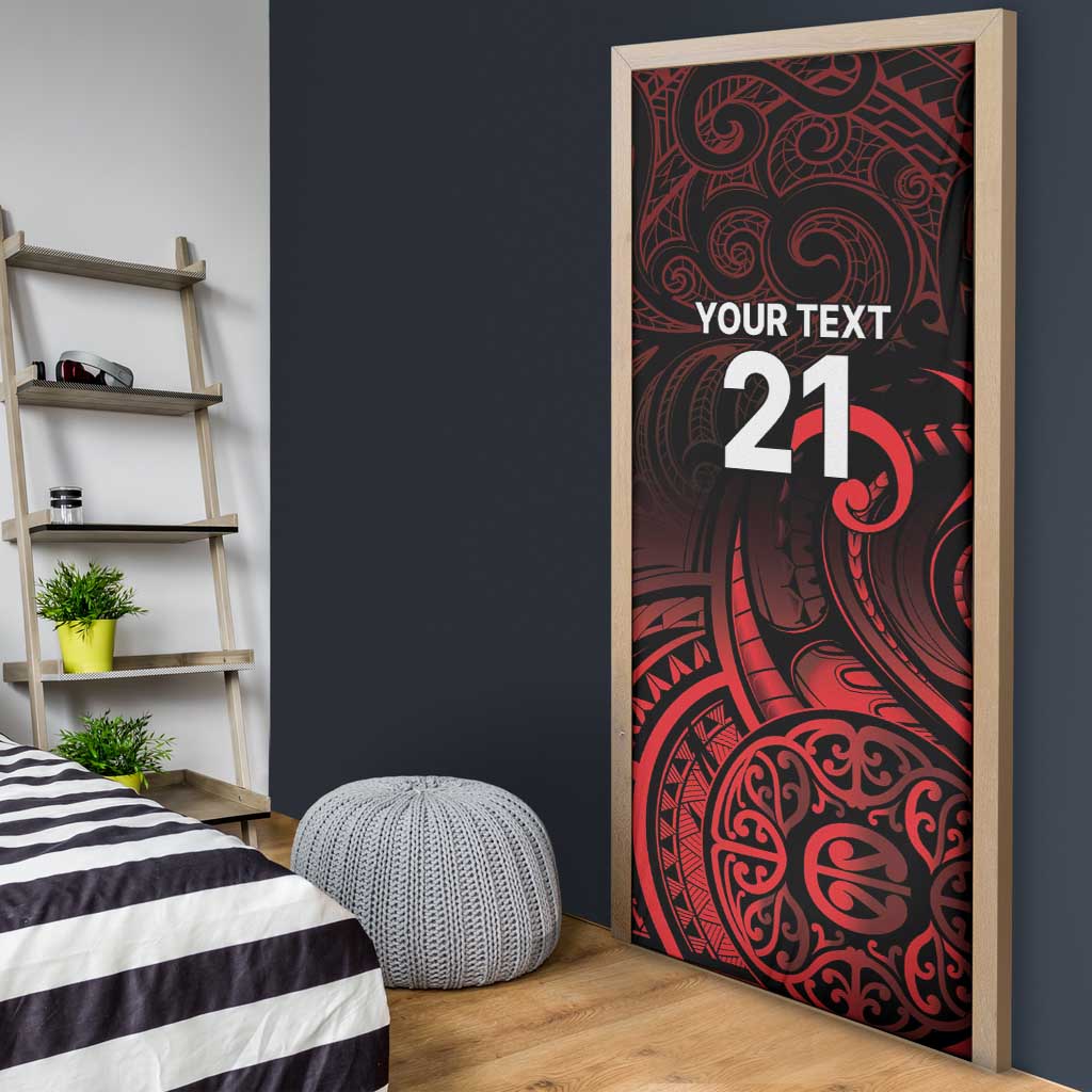 New Zealand Rugby Pacific Custom Door Cover Whatumoana Maori Tribal Tattoo - Aussie Hoodie
