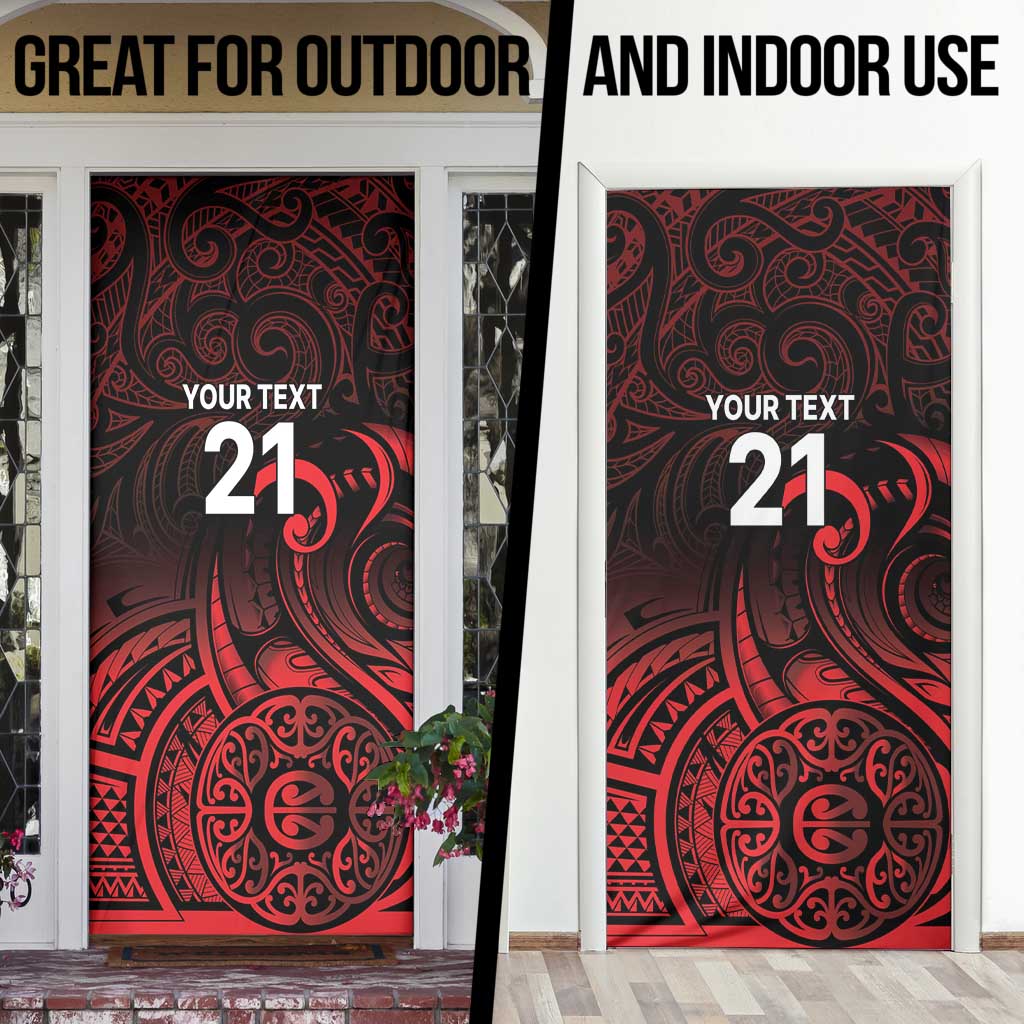 New Zealand Rugby Pacific Custom Door Cover Whatumoana Maori Tribal Tattoo - Aussie Hoodie