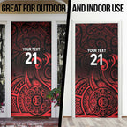 New Zealand Rugby Pacific Custom Door Cover Whatumoana Maori Tribal Tattoo - Aussie Hoodie