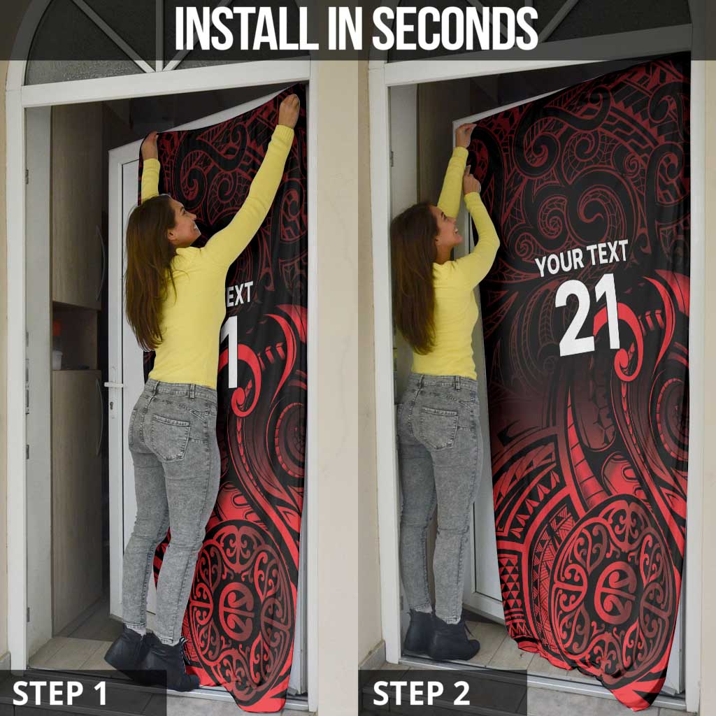 New Zealand Rugby Pacific Custom Door Cover Whatumoana Maori Tribal Tattoo - Aussie Hoodie