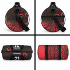 New Zealand Maori Rugby Pacific Custom Duffle Bag Whatumoana Maori Tribal Tattoo