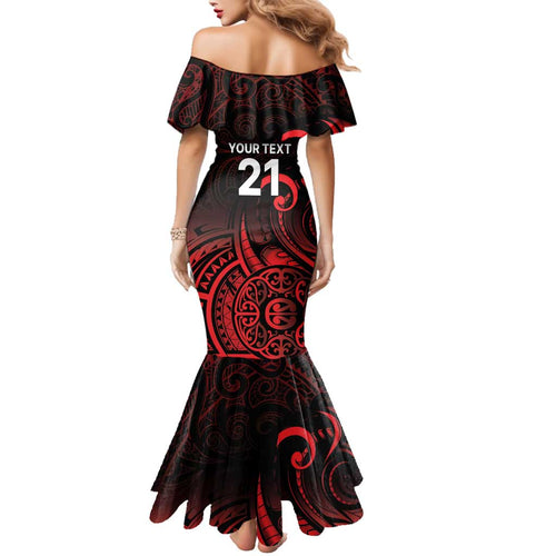 New Zealand Rugby Pacific Custom Family Matching Mermaid Dress and Hawaiian Shirt Whatumoana Maori Tribal Tattoo