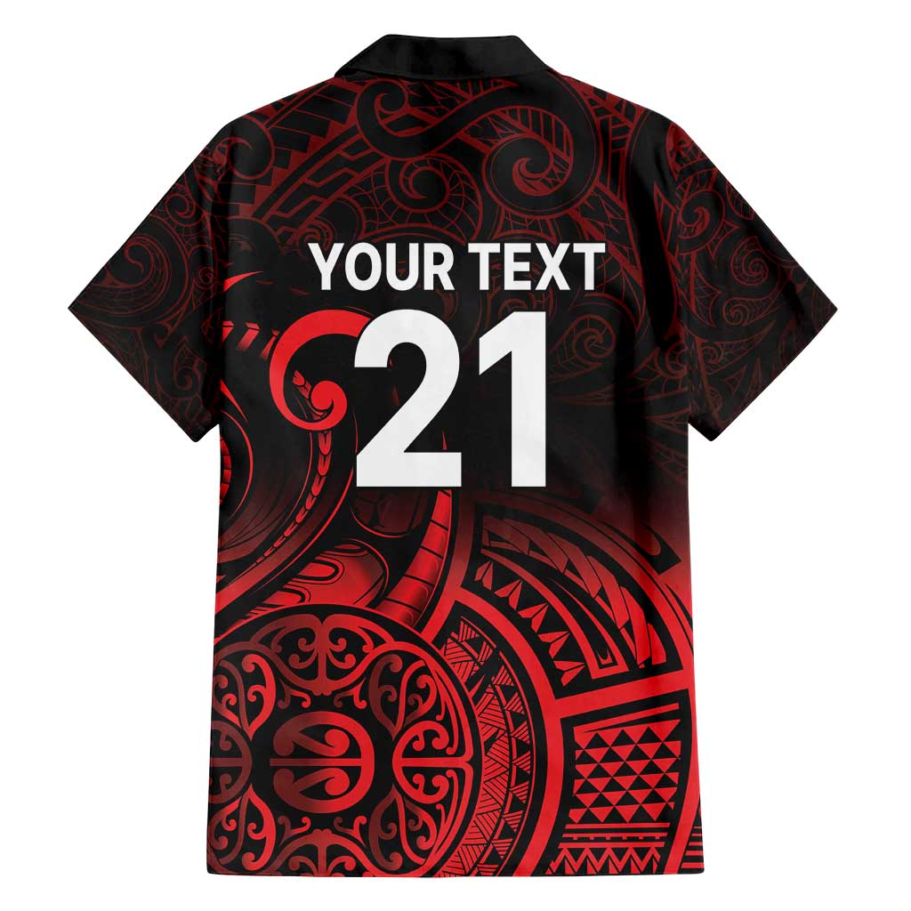 New Zealand Rugby Pacific Custom Family Matching Off Shoulder Short Dress and Hawaiian Shirt Whatumoana Maori Tribal Tattoo