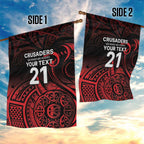 New Zealand Rugby Pacific Custom Garden Flag Whatumoana Maori Tribal Tattoo