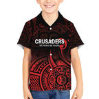New Zealand Rugby Pacific Custom Kid Hawaiian Shirt Whatumoana Maori Tribal Tattoo