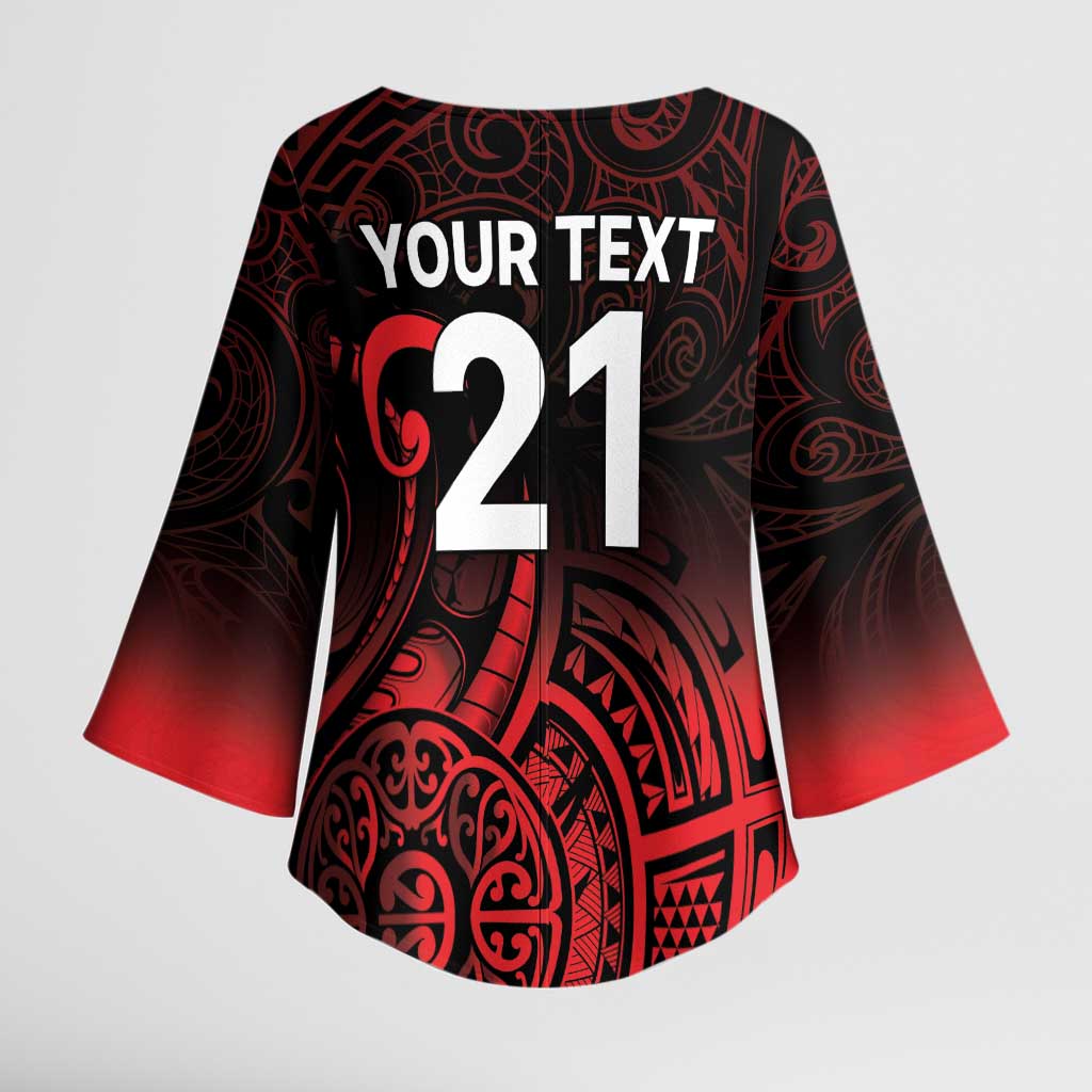 New Zealand Rugby Pacific Custom Kimono Sleeve Blouse Whatumoana Maori Tribal Tattoo - Aussie Hoodie