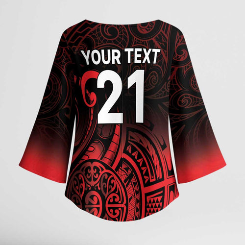 New Zealand Rugby Pacific Custom Kimono Sleeve Blouse Whatumoana Maori Tribal Tattoo - Aussie Hoodie