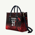 New Zealand Rugby Pacific Custom Leather Bag Whatumoana Maori Tribal Tattoo - Aussie Hoodie