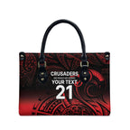 New Zealand Rugby Pacific Custom Leather Bag Whatumoana Maori Tribal Tattoo - Aussie Hoodie
