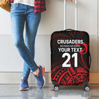 New Zealand Rugby Pacific Custom Luggage Cover Whatumoana Maori Tribal Tattoo