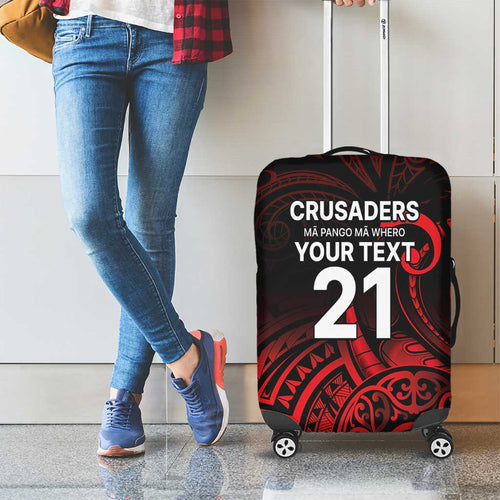 New Zealand Rugby Pacific Custom Luggage Cover Whatumoana Maori Tribal Tattoo