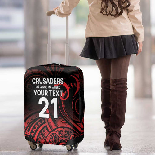 New Zealand Rugby Pacific Custom Luggage Cover Whatumoana Maori Tribal Tattoo
