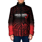 New Zealand Rugby Pacific Custom Padded Jacket Whatumoana Maori Tribal Tattoo - Aussie Hoodie