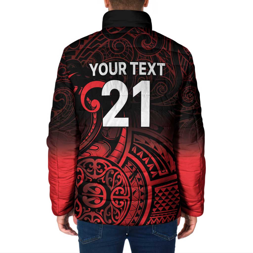 New Zealand Rugby Pacific Custom Padded Jacket Whatumoana Maori Tribal Tattoo - Aussie Hoodie
