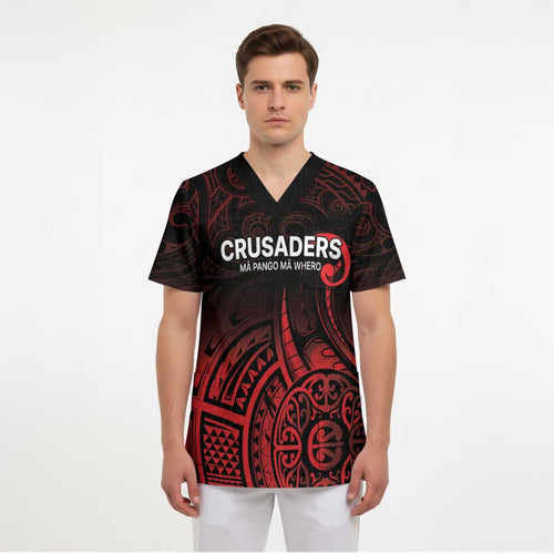 New Zealand Rugby Pacific Custom Scrub Top Whatumoana Maori Tribal Tattoo - Aussie Hoodie