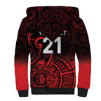 New Zealand Rugby Pacific Custom Sherpa Hoodie Whatumoana Maori Tribal Tattoo