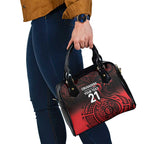 New Zealand Rugby Pacific Custom Shoulder Handbag Whatumoana Maori Tribal Tattoo