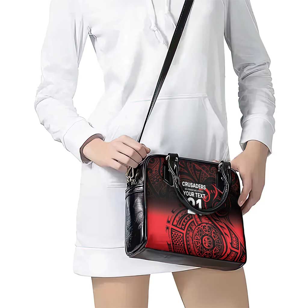 New Zealand Rugby Pacific Custom Shoulder Handbag Whatumoana Maori Tribal Tattoo