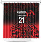 New Zealand Rugby Pacific Custom Shower Curtain Whatumoana Maori Tribal Tattoo