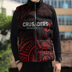 New Zealand Rugby Pacific Custom Sleeveless Puffer Jacket Whatumoana Maori Tribal Tattoo - Aussie Hoodie