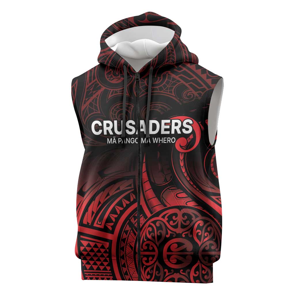 New Zealand Rugby Pacific Custom Sleeveless Zip Hoodie Whatumoana Maori Tribal Tattoo LT9
