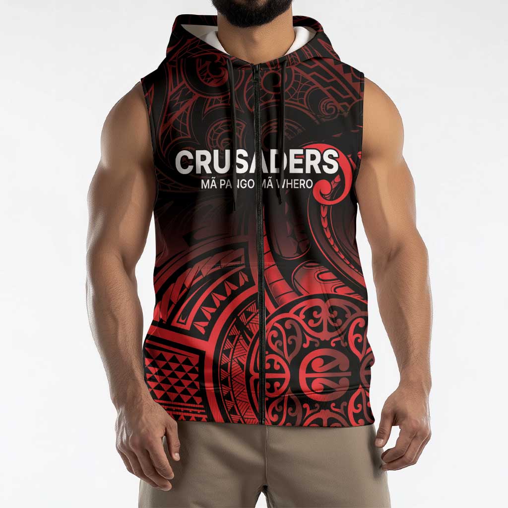 New Zealand Rugby Pacific Custom Sleeveless Zip Hoodie Whatumoana Maori Tribal Tattoo LT9