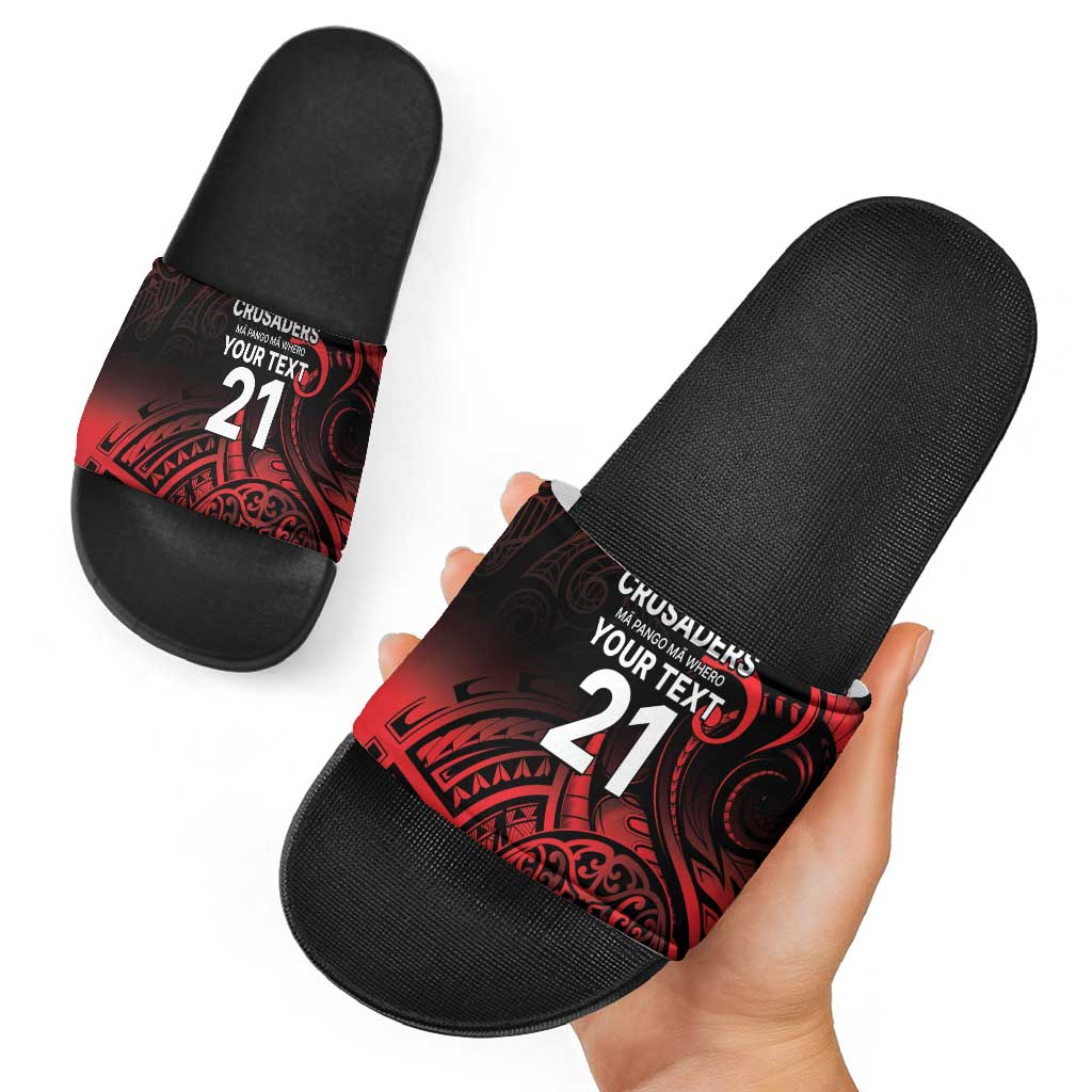 New Zealand Rugby Pacific Custom Slide Sandals Whatumoana Maori Tribal Tattoo - Aussie Hoodie