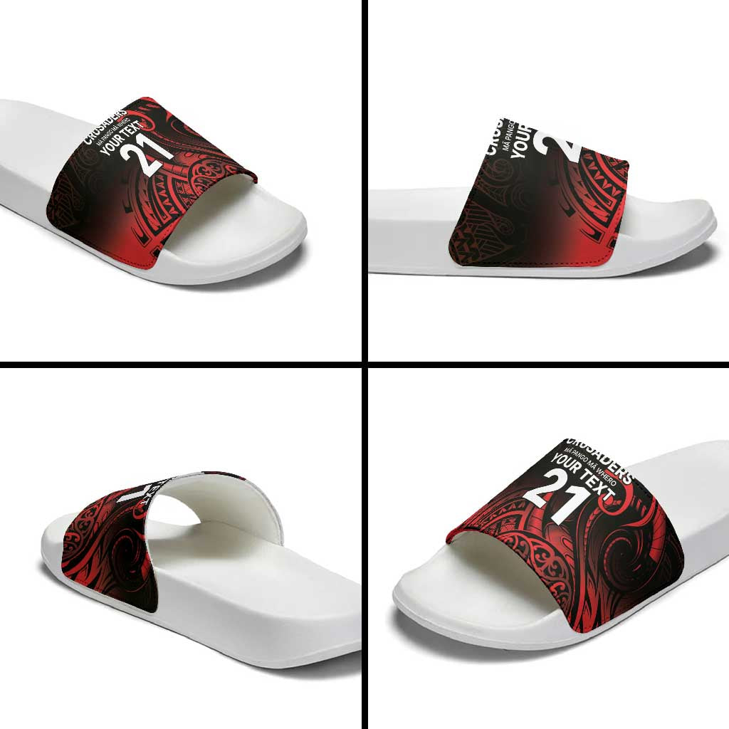 New Zealand Rugby Pacific Custom Slide Sandals Whatumoana Maori Tribal Tattoo - Aussie Hoodie