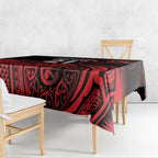 New Zealand Rugby Pacific Custom Tablecloth Whatumoana Maori Tribal Tattoo