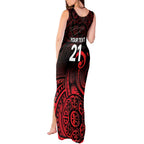 New Zealand Rugby Pacific Custom Tank Maxi Dress Whatumoana Maori Tribal Tattoo