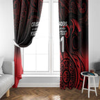 New Zealand Rugby Pacific Custom Window Curtain Whatumoana Maori Tribal Tattoo
