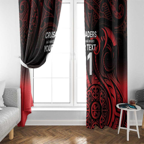 New Zealand Rugby Pacific Custom Window Curtain Whatumoana Maori Tribal Tattoo
