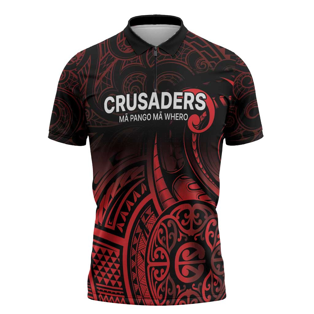 New Zealand Rugby Pacific Custom Zipper Polo Shirt Whatumoana Maori Tribal Tattoo - Aussie Hoodie